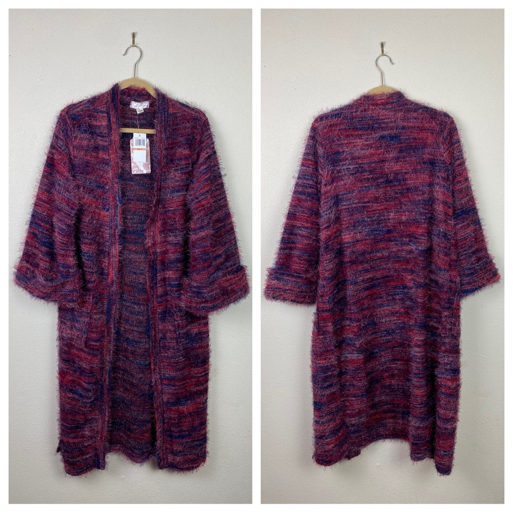 NWT Band of the Free | Sunset Blvd Red Mixed Knit Duster Sweater S